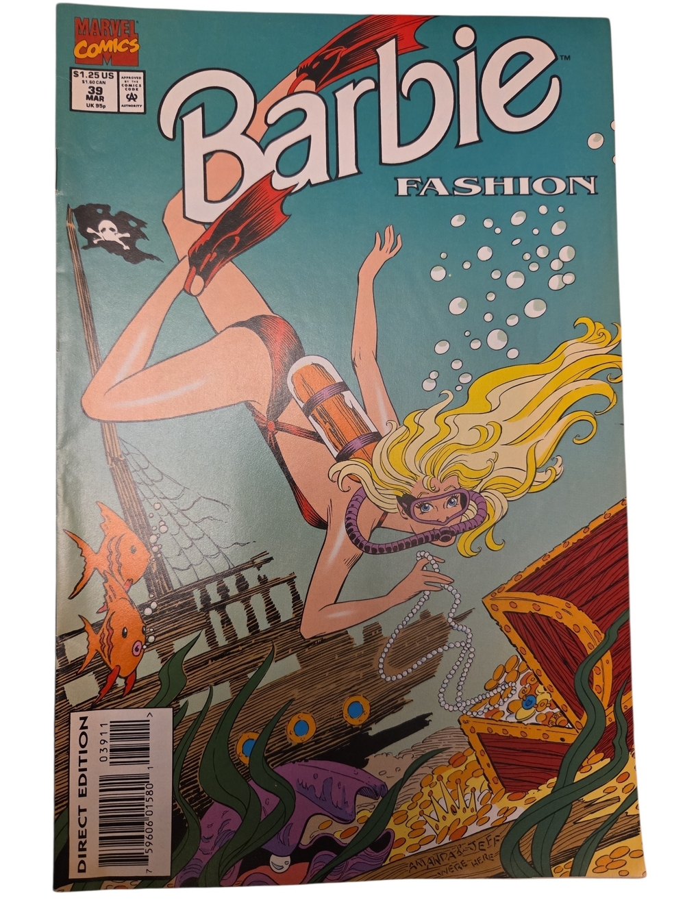 1993 Barbie Fashion Marvel Comics Volume #1 Issue #39 Comic Book